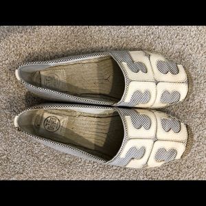 Tory Burch Espadrilles sz 7.5 tan/ivory